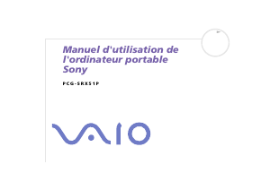 Mode d’emploi Sony Vaio PCG-SRX51P Ordinateur portable