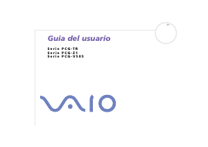 Manual de uso Sony Vaio PCG-Z1XSP Portátil