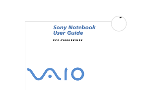 Handleiding Sony Vaio PCG-Z600HEK Laptop