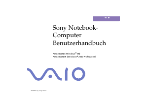Bedienungsanleitung Sony Vaio PCG-Z600NE Notebook