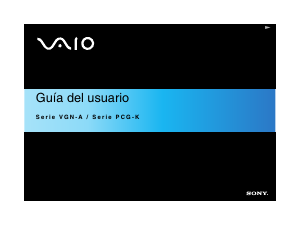 Manual de uso Sony Vaio VGN-A397XP Portátil