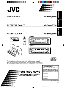 Manual de uso JVC KD-S600 Radio para coche