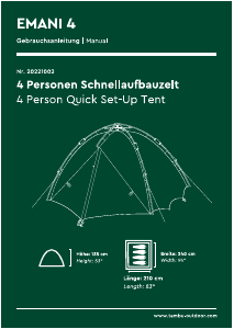 Handleiding Tambu Emani 4 Tent