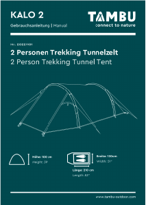 Bedienungsanleitung Tambu Kalo 2 Zelt
