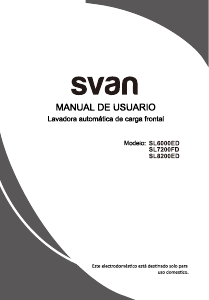 Manual de uso Svan SL6000ED Lavadora