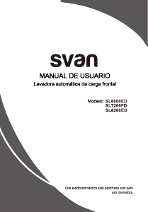 Manual de uso Svan SL7200ED Lavadora