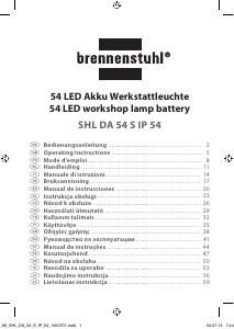 Handleiding Brennenstuhl SHL DA 54 S IP 54 Lamp