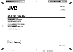 Manual de uso JVC KD-X141 Radio para coche