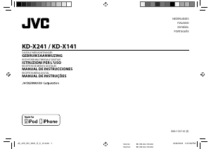 Manual de uso JVC KD-X241 Radio para coche