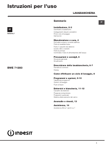 Manuale Indesit BWE 71283X W IT Lavatrice