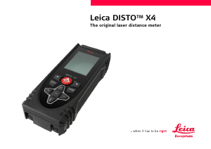 Kasutusjuhend Leica Disto X4 Laserkaugusmõõdik