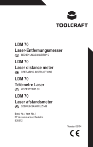 Bedienungsanleitung Toolcraft LDM 70 Laser-entfernungsmesser