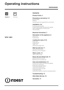 Manual Indesit DFG 15B1 C UK Dishwasher