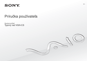 Návod Sony Vaio VGN-CS3 Laptop