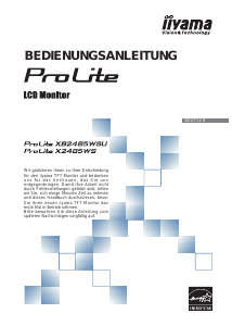 Bedienungsanleitung iiyama ProLite X2485WS LCD monitor