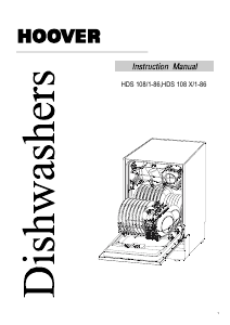 Bruksanvisning Hoover HDS 108 X/1-86 Diskmaskin