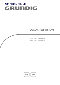 Bedienungsanleitung Grundig Vision 26-4900 H LCD fernseher