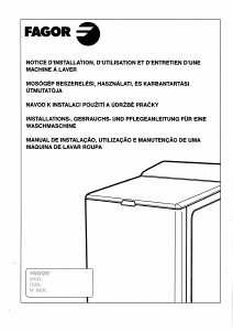 Mode d’emploi Fagor 2FET-53 Lave-linge