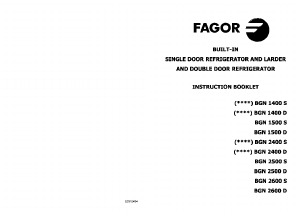 Mode d’emploi Fagor 3FID-144 Réfrigérateur