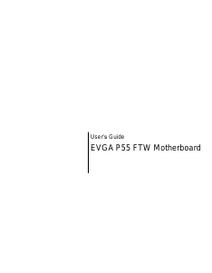 Manual EVGA P55 FTW Motherboard