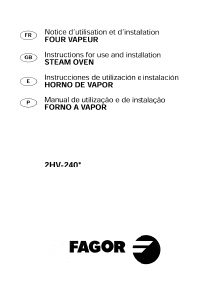 Mode d’emploi Fagor 2HV-240B Four