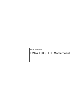 Manual EVGA X58 SLI LE Motherboard