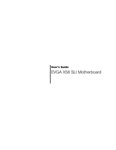 Manual EVGA X58 SLI Motherboard