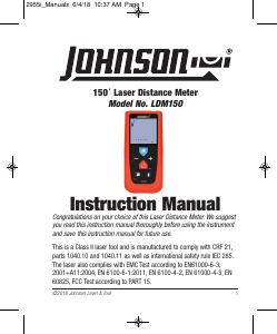 Manual Johnson LDM150 Laser Distance Meter