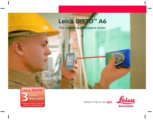 사용 설명서 라이카 DIsto A6 레이저 거리 측정기