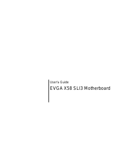 Manual EVGA X58 SLI3 Motherboard