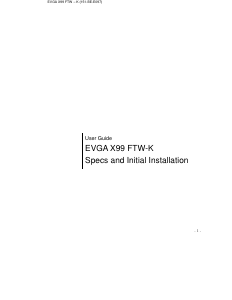 Manual EVGA X99 FTW K Motherboard