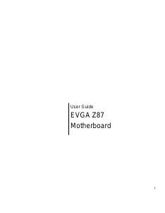 Manual EVGA Z87 Motherboard