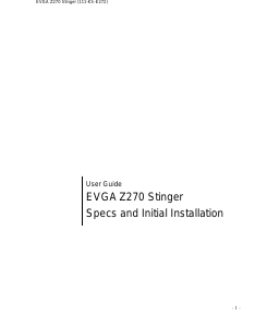 Manual EVGA Z270 Stinger Motherboard