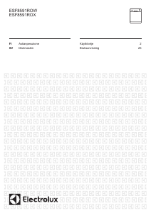 Käyttöohje Electrolux ESF8591ROX Astianpesukone