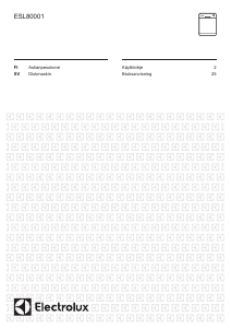Käyttöohje Electrolux ESL80001 Astianpesukone