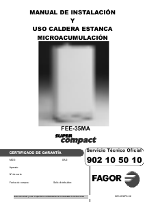 Manual de uso Fagor FEE-35MAUKN Caldera de gas