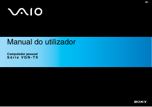 Manual Sony Vaio VGN-TX1XP Computador portátil