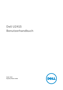 Bedienungsanleitung Dell U2415 LCD monitor