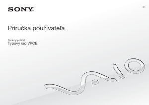 Návod Sony Vaio VPCEA1C5E Laptop