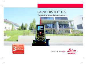 说明书 Leica Disto D5 激光测距仪