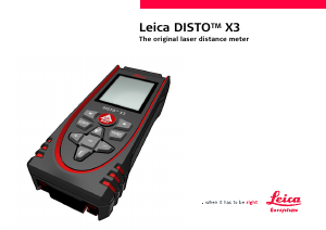 Käyttöohje Leica Disto X3 Laseretäisyysmittalaite