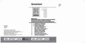 Instrukcja SilverCrest IAN 497207 Dozownik do mydła