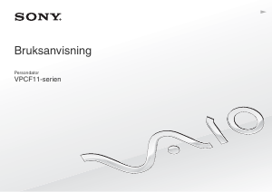 Bruksanvisning Sony Vaio VPCF11A4E Bärbar dator