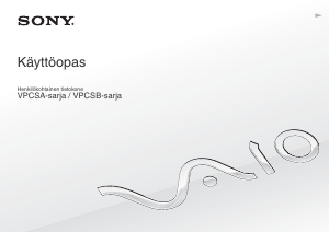Käyttöohje Sony Vaio VPCSA1A7E Kannettava tietokone