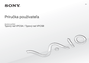 Návod Sony Vaio VPCSA1B7E Laptop