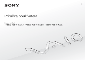 Návod Sony Vaio VPCSA3C5E Laptop