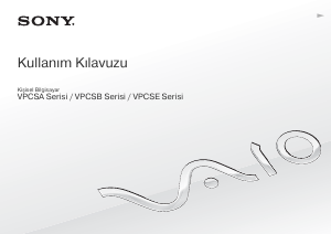Kullanım kılavuzu Sony Vaio VPCSE1B9E Dizüstü bilgisayar