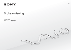 Bruksanvisning Sony Vaio VPCY11M1E Bärbar dator
