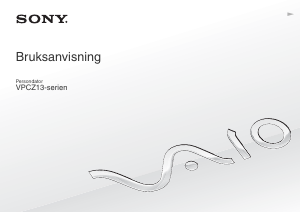 Bruksanvisning Sony Vaio VPCZ13C7E Bärbar dator