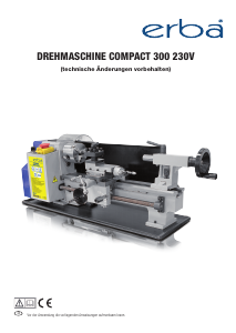 Bedienungsanleitung Erba Compact 300 Drehbank